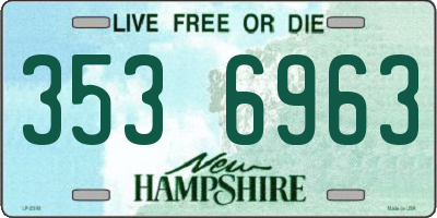 NH license plate 3536963