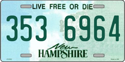 NH license plate 3536964