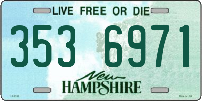 NH license plate 3536971
