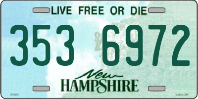 NH license plate 3536972