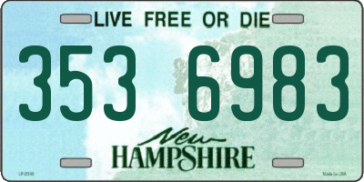 NH license plate 3536983