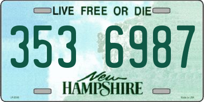 NH license plate 3536987