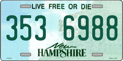 NH license plate 3536988