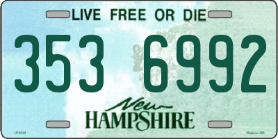 NH license plate 3536992