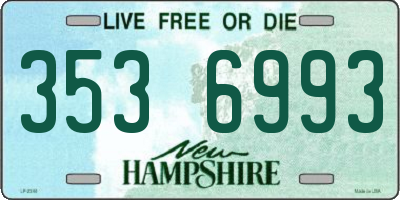 NH license plate 3536993