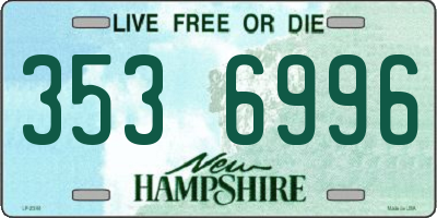 NH license plate 3536996