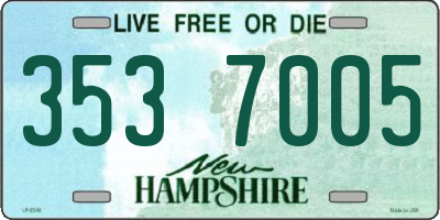 NH license plate 3537005