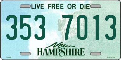 NH license plate 3537013