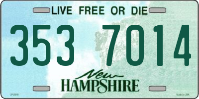 NH license plate 3537014