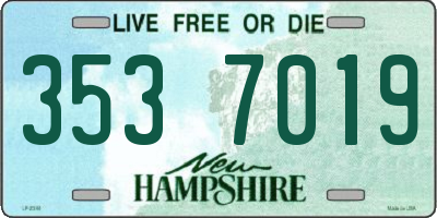 NH license plate 3537019