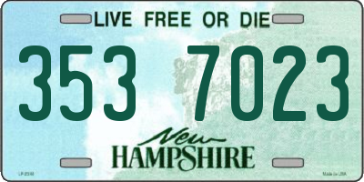 NH license plate 3537023