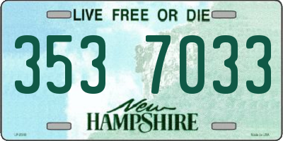 NH license plate 3537033