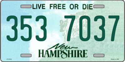 NH license plate 3537037