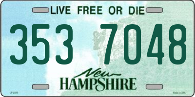 NH license plate 3537048