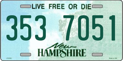 NH license plate 3537051