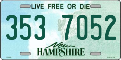 NH license plate 3537052