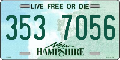 NH license plate 3537056