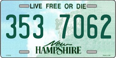 NH license plate 3537062
