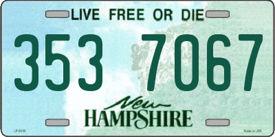 NH license plate 3537067