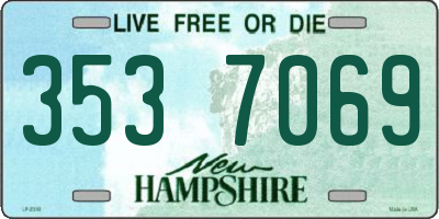 NH license plate 3537069