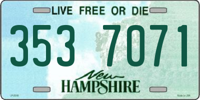 NH license plate 3537071