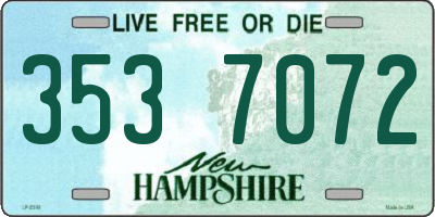 NH license plate 3537072