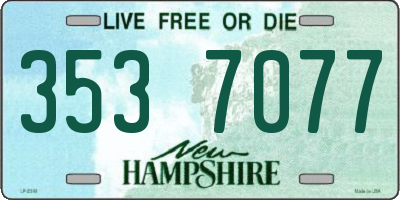 NH license plate 3537077