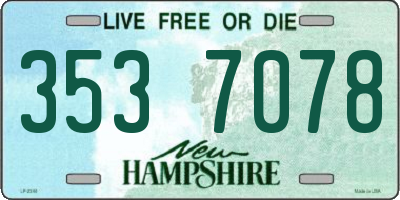 NH license plate 3537078