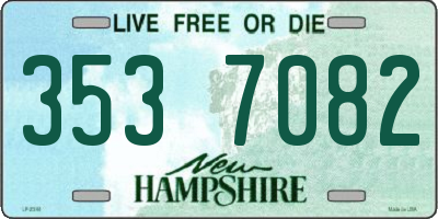 NH license plate 3537082