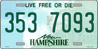 NH license plate 3537093