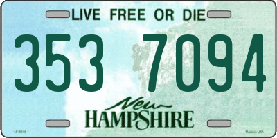 NH license plate 3537094