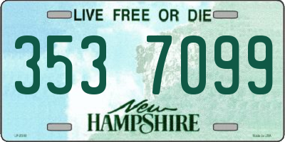NH license plate 3537099