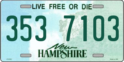 NH license plate 3537103