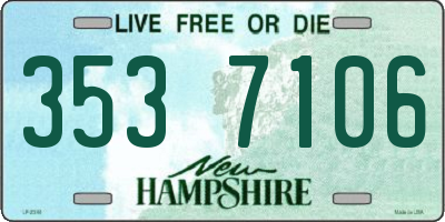 NH license plate 3537106