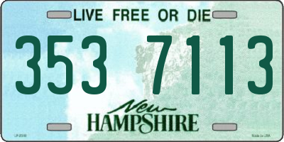 NH license plate 3537113
