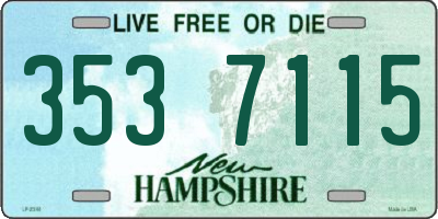 NH license plate 3537115