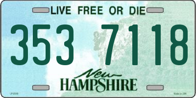 NH license plate 3537118