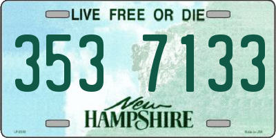 NH license plate 3537133