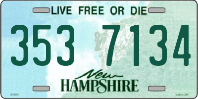 NH license plate 3537134