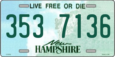 NH license plate 3537136