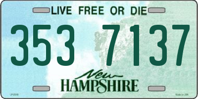 NH license plate 3537137