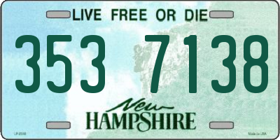 NH license plate 3537138