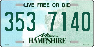 NH license plate 3537140