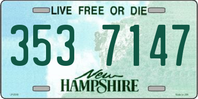 NH license plate 3537147