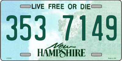 NH license plate 3537149