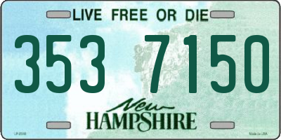 NH license plate 3537150