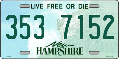 NH license plate 3537152