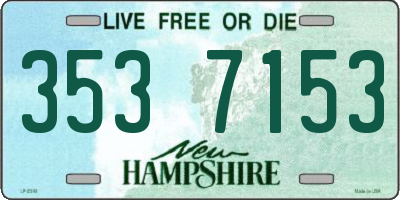 NH license plate 3537153