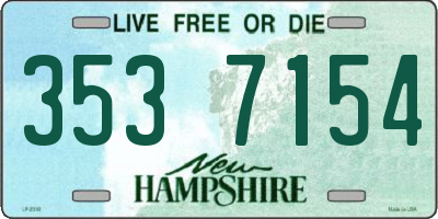 NH license plate 3537154