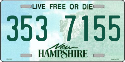 NH license plate 3537155